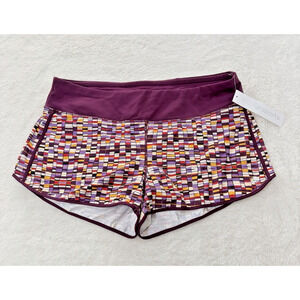 Skirt Sports Run With It Shorts Womens Size Large Purple Geometric Athletic NWT